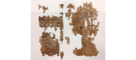 recto of example papyrus from the Royal Ontario Museum in Toronto, Canada